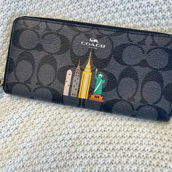 Coach Handbags - Signature Coach Wallet with New York Landmarks